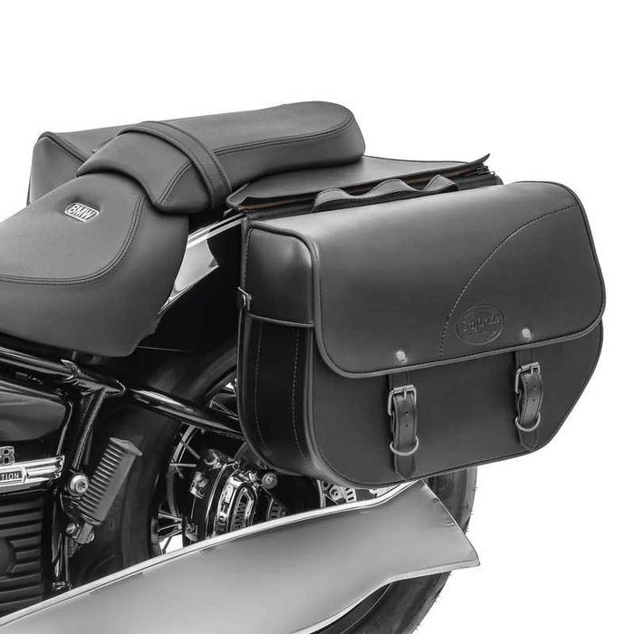 ENVIO INCLUÍDO Alforges pele grossa par chopper mota moto
