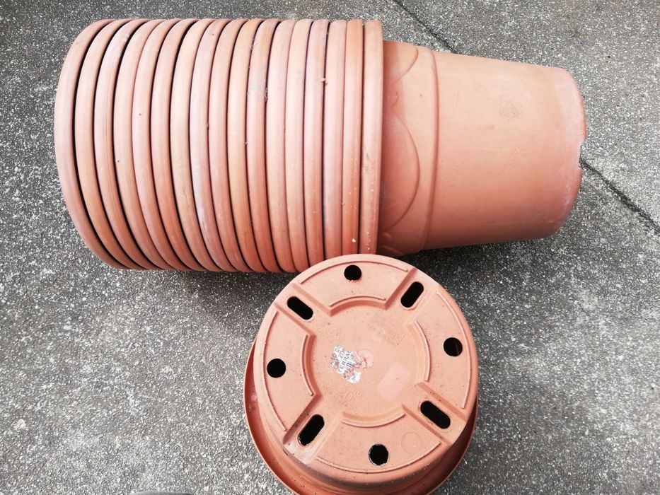 Vasos de plástico rosa