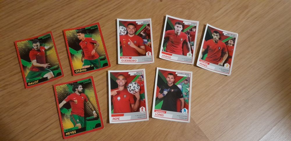 Autocolantes Cristiano Ronaldo Panini e outros Dourados e normais