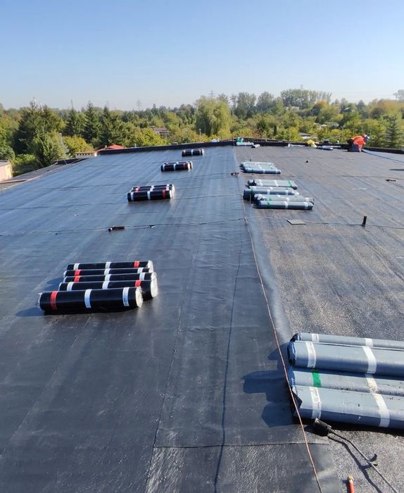 Grzanie papy dachy płaskie naprawy dachów