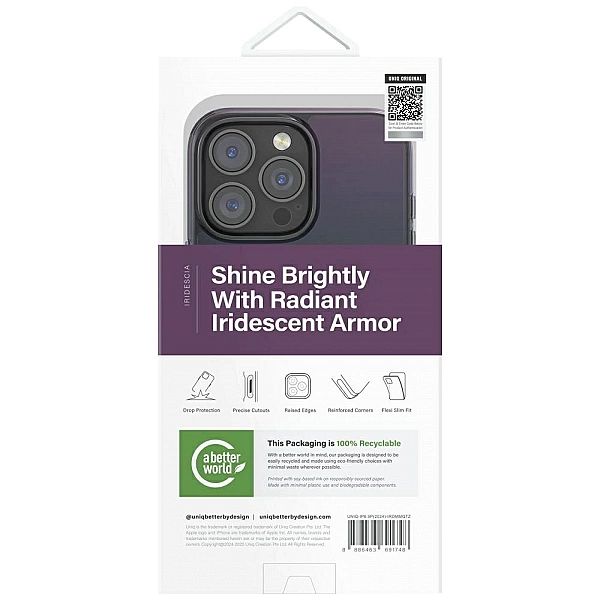 Etui UNIQ Iridescia Magclick Charging na iPhone 16 Pro Max - czarny