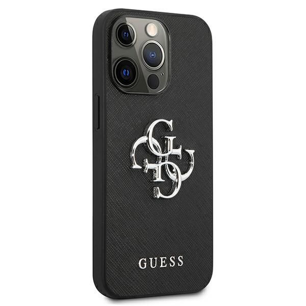 Guess GUHCP13LSA4GSBK iPhone 13 Pro/13 6,1 czarny/black hardcase Saffiano 4G Metal Logo