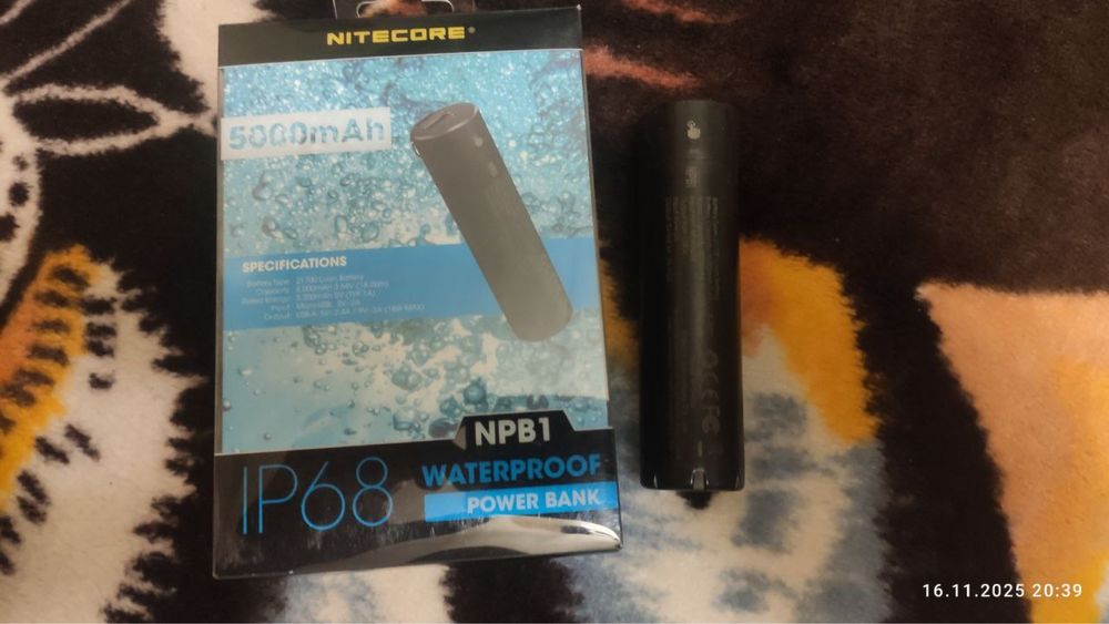 Водонепроникний павербанк Nitecore NPB1 5000 мАг