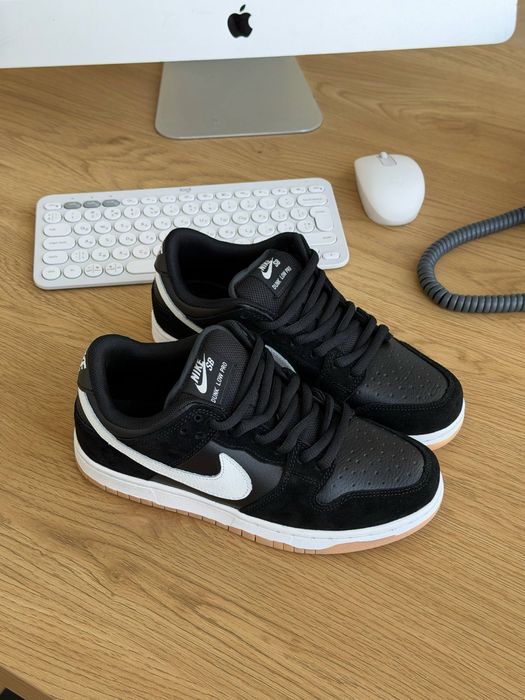 Жіночі кросівки Nike Dunk Black Gum найк сб данк чорні з білим