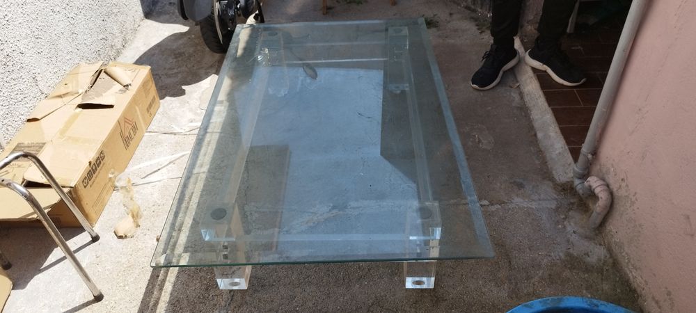 Mesa centro vidro duplo 130*80