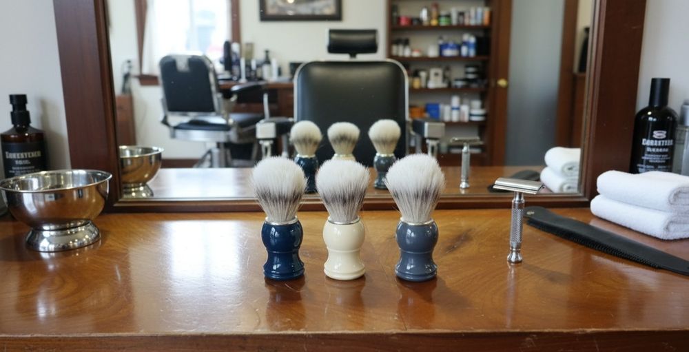 Pędzle do golenia zestaw 6 szt barberskie