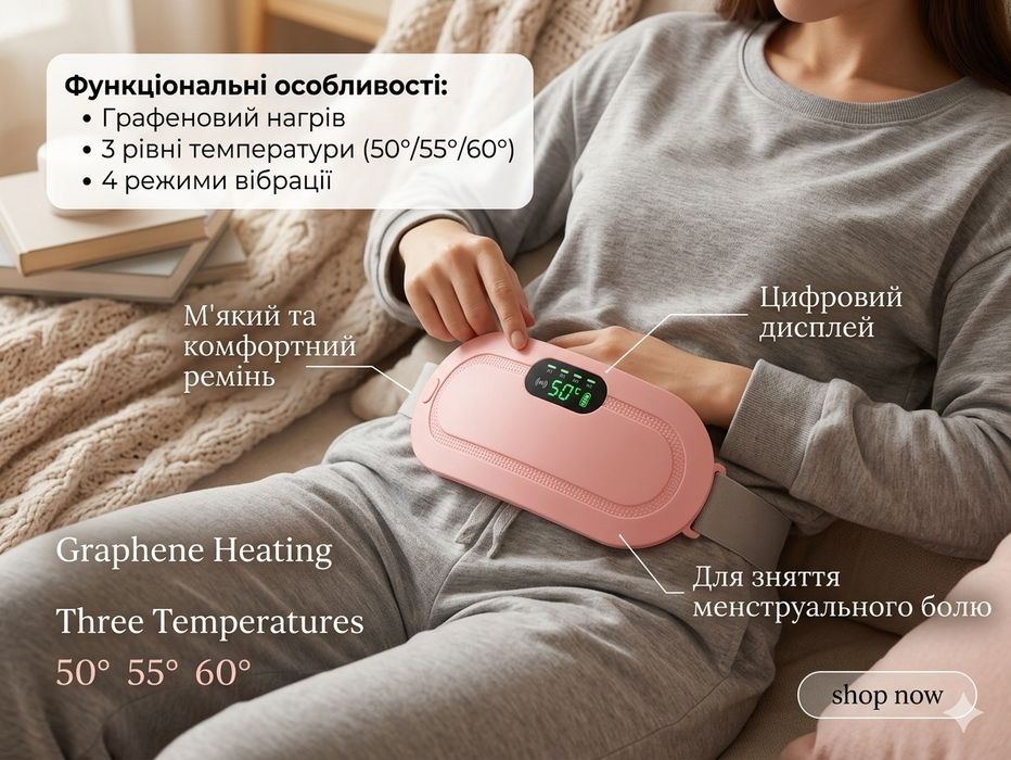 Масажер-грілка для полегшення менструального болю