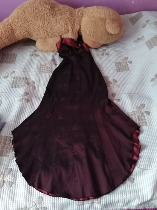 Suknia długa balowa bordo roz. 36