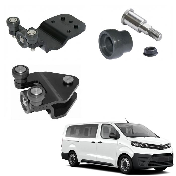 Wózki drzwi Citroen Jumpy Spacetourer Peugeot Expert 3 Traveller Toyota ProAce Verso 2016- Opel Vivaro C Zafira Life 2019- Iveco eJolly Zawiasy rolki