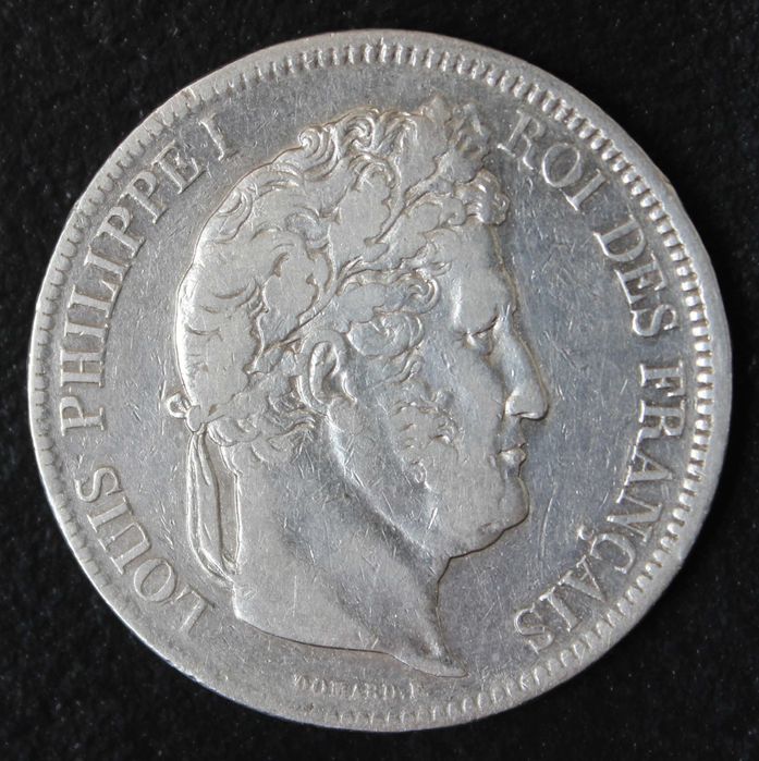 монета 5 франков 1841,1850,1869 года