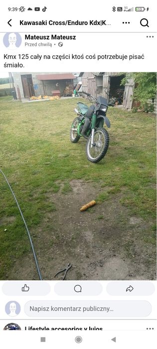 Kawasaki kmx 125/ kdx 125/250 kx 125 na części pierwsze