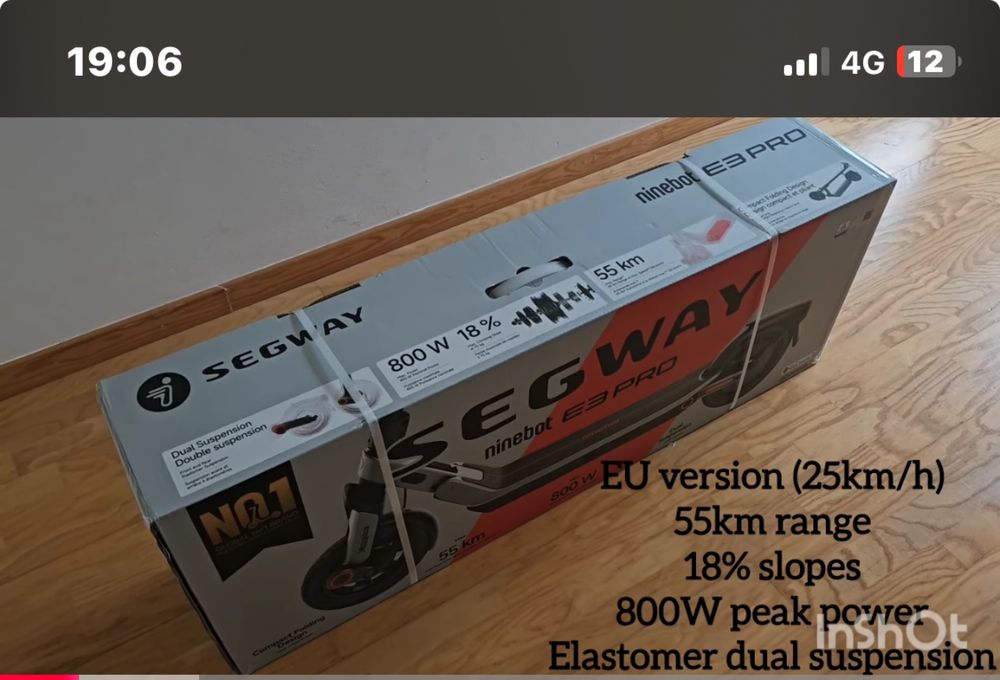 Trotinete Electrica Ninebot E3- usada a 2 dias , como nova + garantia