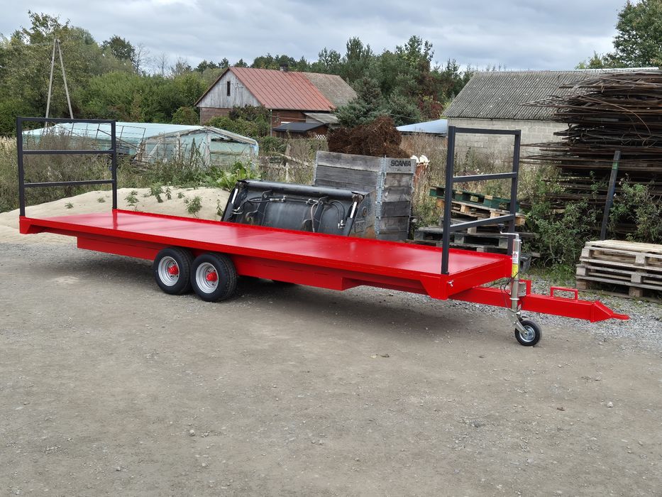 Przyczepa sadownicza 4/5 paletowa Ocynk wózek transportowy Platforma