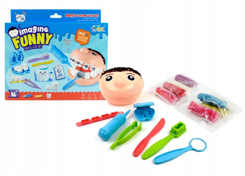 Ciastolina Gabinet Dentystyczny Dentysta Plastelina Zestaw Kreatywny. Artyk. Nowy Produkt
