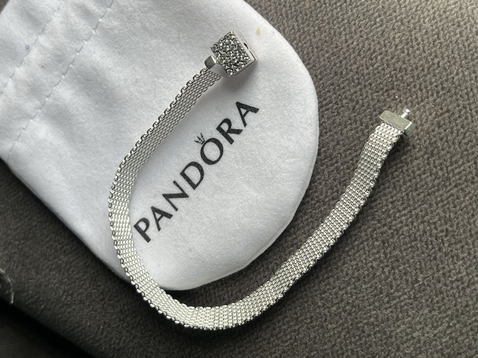 Bransoletka Pandora Refleksions srebrna 925 logo szeroka