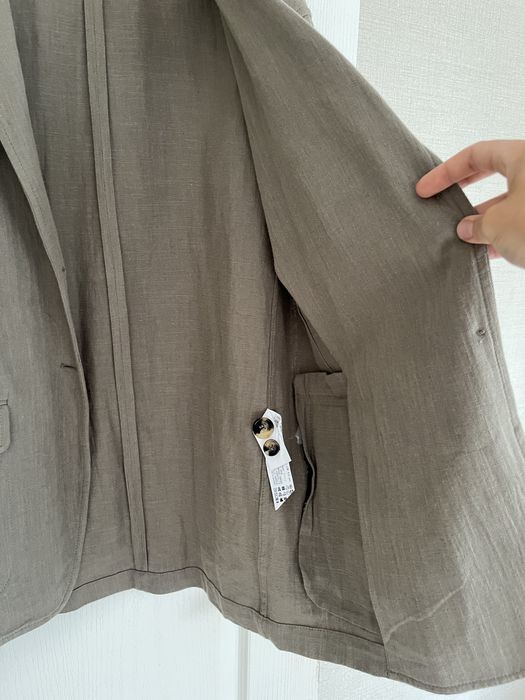 Marynarka lniana len Zara