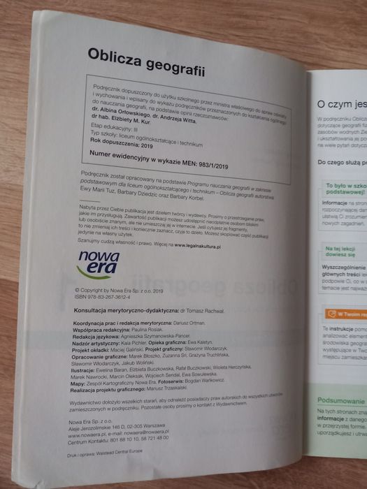 Podręczniki do geografii klasa 1,2,3