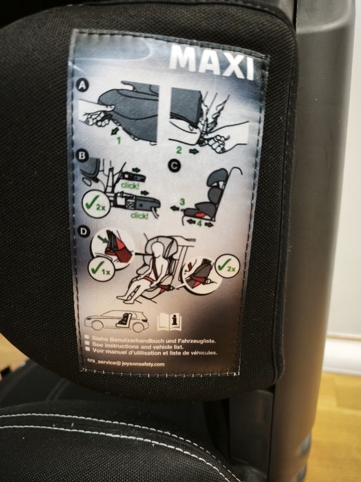 Fotelik Takata Maxi 15-36kg, grupa 2/3, fotelik do samolotu