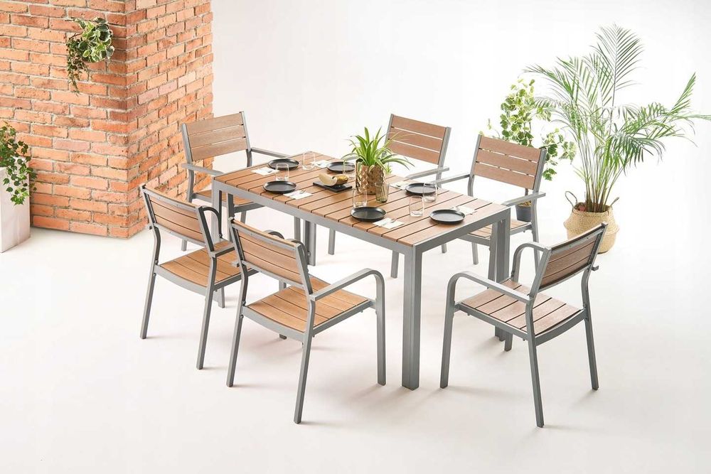 STÓŁ Ogrodowy Kompozytowy Tarasowy Stolik TARAS prostokątny 156 cm