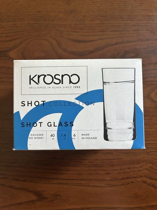 Krosno Shot Collection – 6 kieliszków do wódki 40 ml, nowe