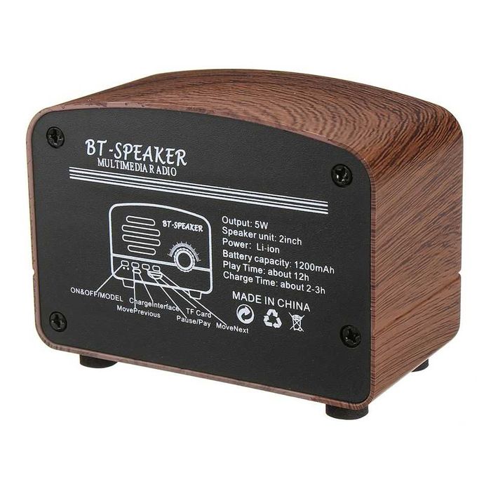 FT-BT01 bluetooth 4.1 wireless 5w speaker FM RADIO RECEIVER CARD TF