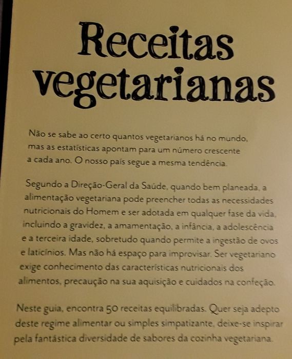 Livro: Receitas vegetarianas, Deco Proteste