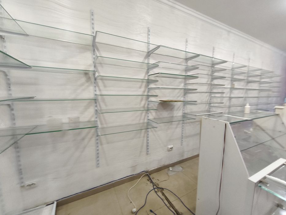 Стелаж полиці скло