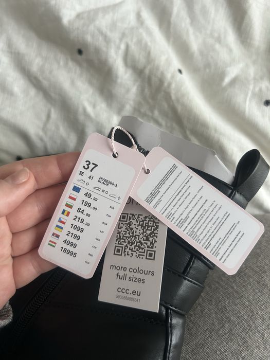 Nowe czarne botki DeeZee rozmiar 379