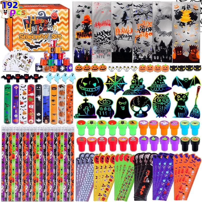 Zestaw upominków Halloween - 24 torebki DIY - 192 el.