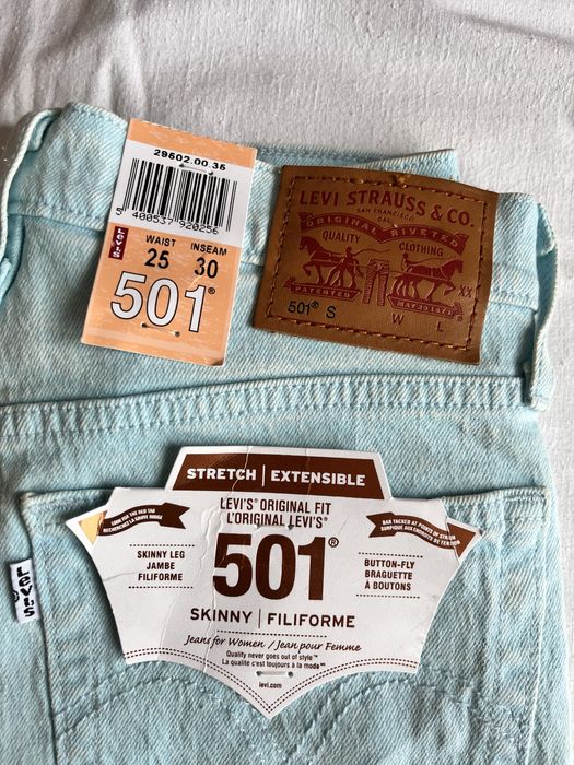 Levi’s Strauss & Co jeansy skinny stretch 501