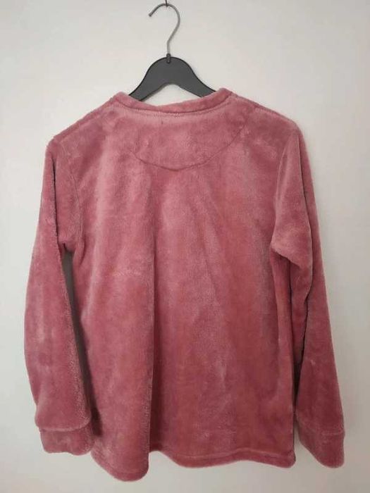 Pijama polar Notte Stella S - Rosa com bolinhas, super quentinho