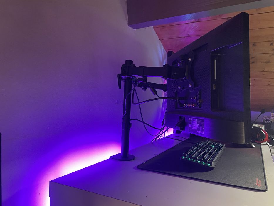 Pack Dual Setup: Monitor ASUS Gaming + TV LG + Braço Duplo Articulado