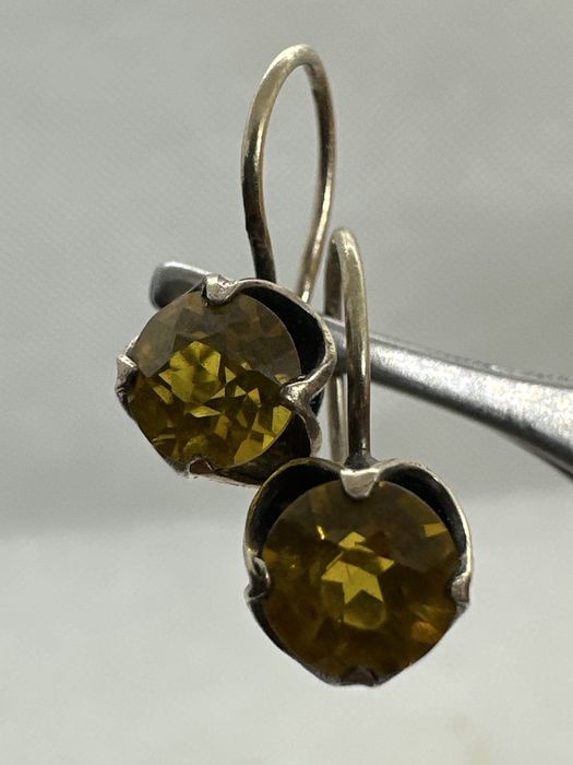 Серьги серебро 875 сережки срібло 875