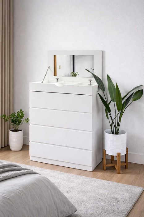 SALDOS CÓMODA NOVA + ESPELHO + JOELHEIRO ENVIO GRÁTIS PAGA NA CASA