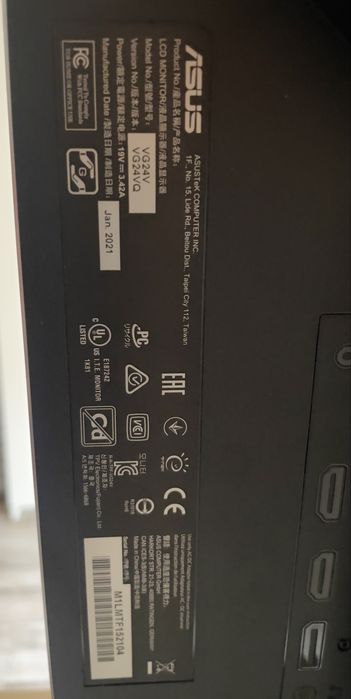 Monitor Gaming Curvo Asus TUF Gaming 144Hz - 24 Polegadas