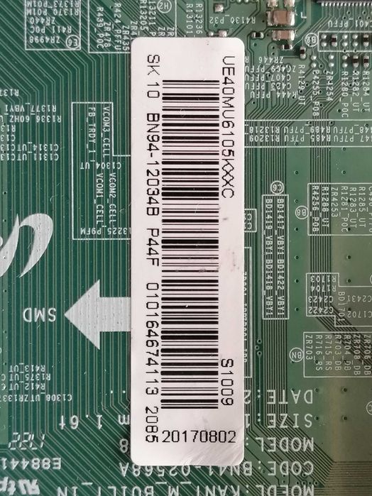 Placa BN94_12034B Samsung UEMU6105KXXC