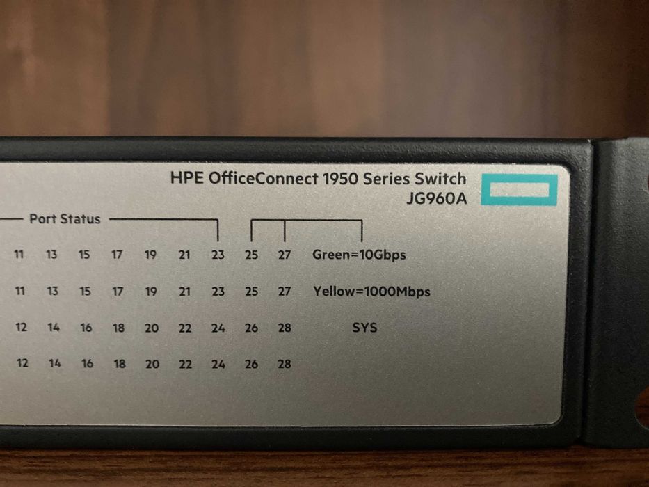 Switch HPE JG960A 1950 24G 2SFP+ 2XGT zarządzalny HP Enterprise fv