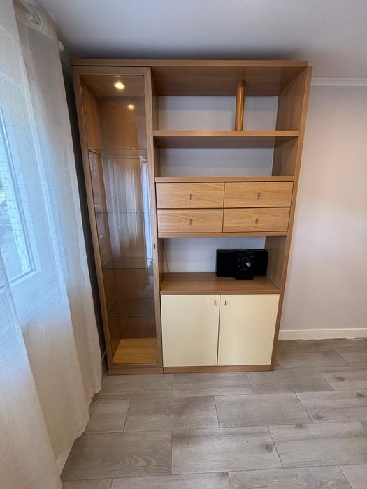 Móvel sala  carvalho claro e bege