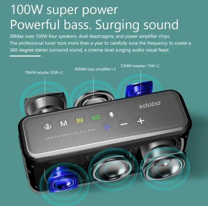 Xdobo X8 Max 100w  deep Bass Soul Leader