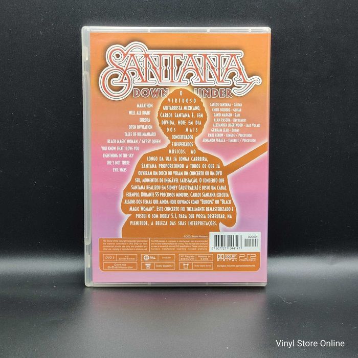 DVD Música - Santana - Down Under - Ref.MCLE