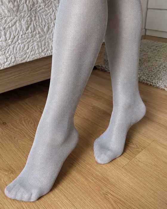 Marilyn Microshine M100 100 DEN Silver 3/4 – błyszczące rajstopy z mikrofibry