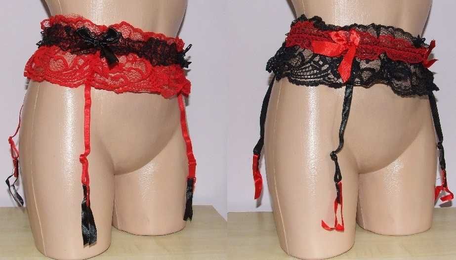 Pas do pończoch koronkowy