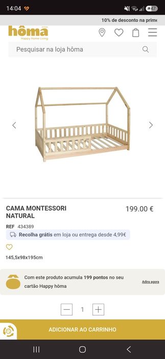 Cama montessori Rosa