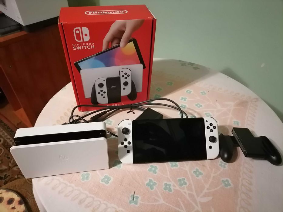 Nintendo Switch 1 Oled Biało-czarny