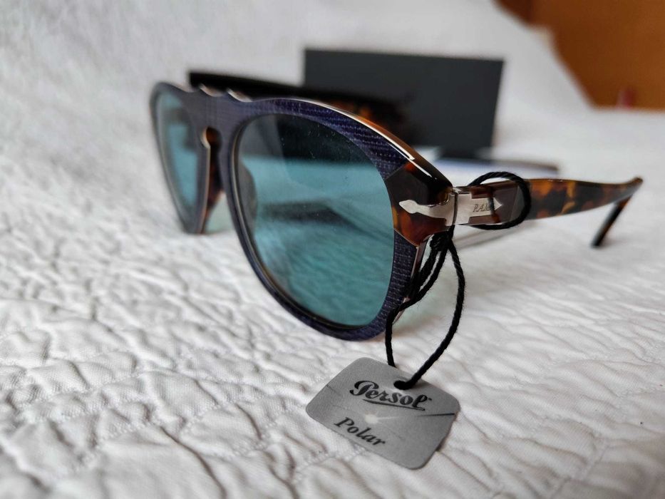 Persol PO0649 Blue Prince of Wales & Havana – Polarized Blue – Novos | Handmade in Italy