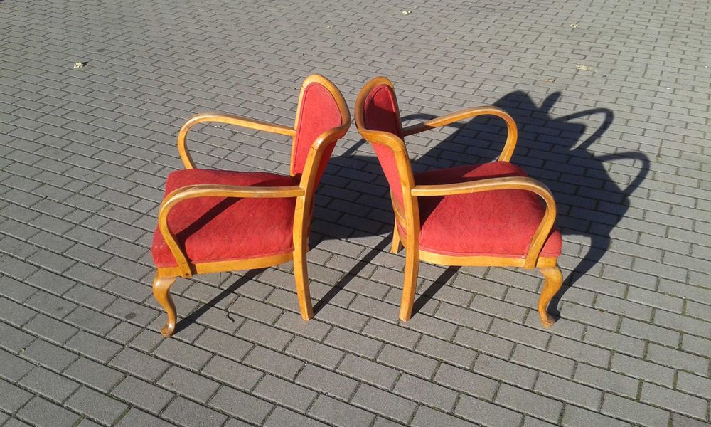 Fotel PRL design Art Deco Ludwik lata 40 50 Vintage cena za 1 szt
