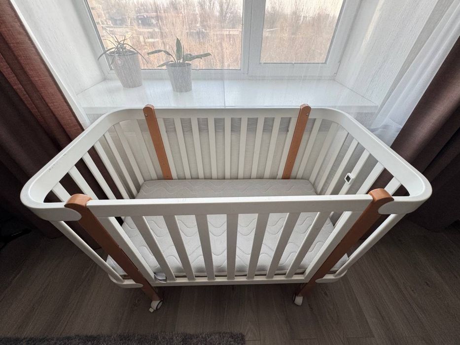 Ліжко дитяче Верес Монако біло-буковий комплект