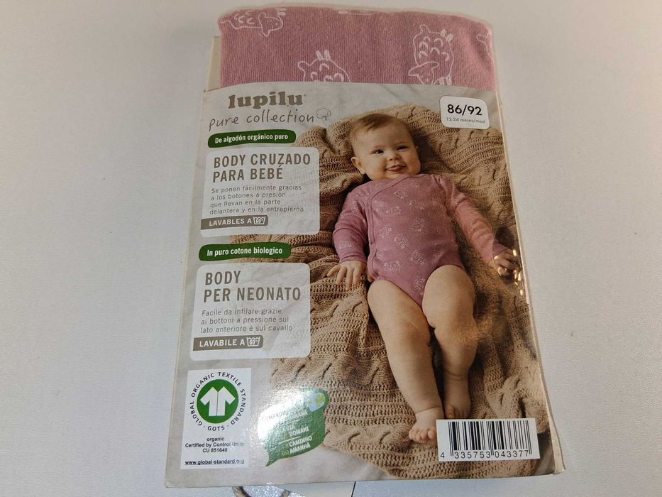 A112 Lupilu Pure Collection Body Kopertowe Niemowlęce Różowe 86/92