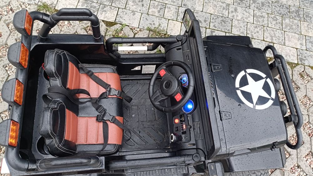 Auto jeep akumulator czarny baterie dla dzieci