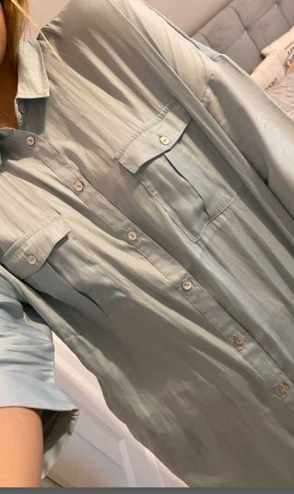 Zara śliczna błękitna koszula L